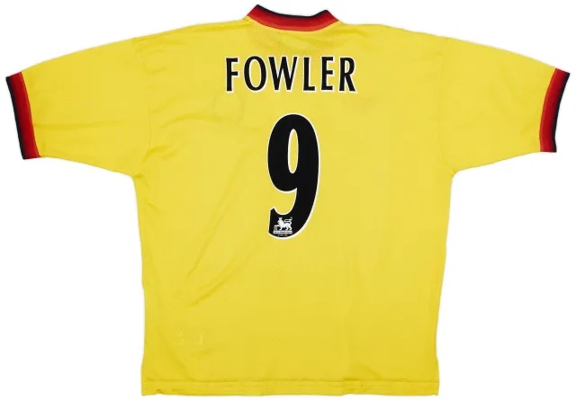 Reebok 1997-99 Liverpool Away Shirt Fowler #9 - 6/10 - (XL)