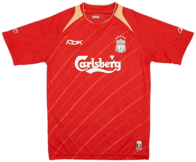 Reebok 2005-06 Liverpool CL Home Shirt - 7/10 - (S)