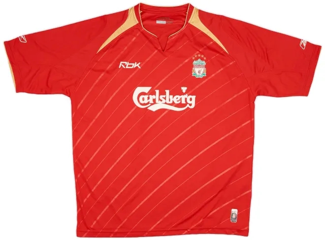 Reebok 2005-06 Liverpool CL Home Shirt - 6/10 - (XL)