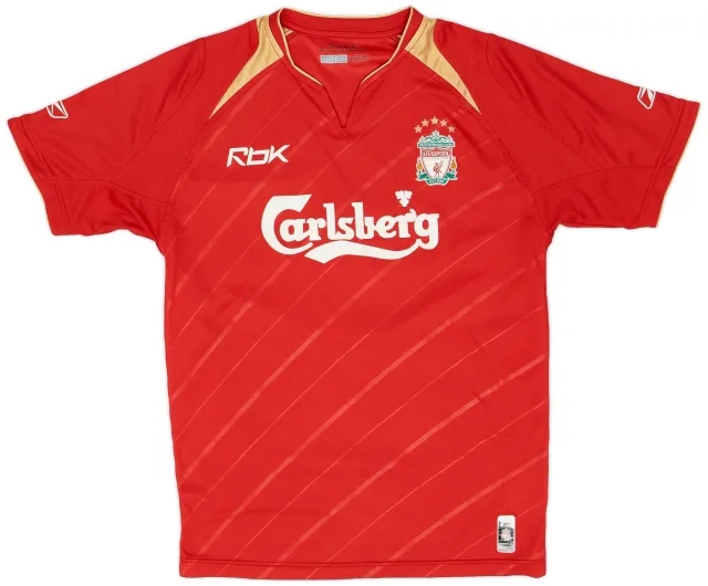 Reebok 2005-06 Liverpool CL Home Shirt - 7/10 - (XS)