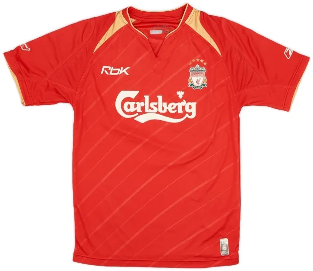 Reebok 2005-06 Liverpool CL Home Shirt - 6/10 - (XS)