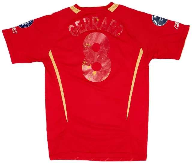 Reebok 2005-06 Liverpool CL Home Shirt Gerrard #8 - 4/10 - (S)