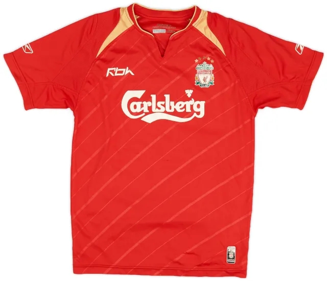Reebok 2005-06 Liverpool CL Home Shirt - 6/10 - (XS)