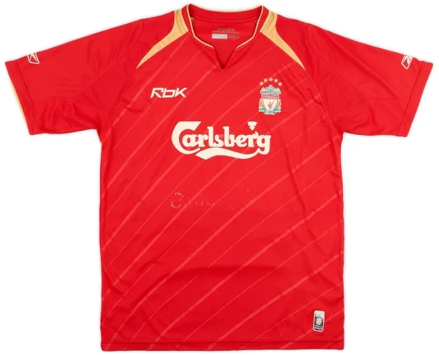 Reebok 2005-06 Liverpool CL Home Shirt - 3/10 - (M)