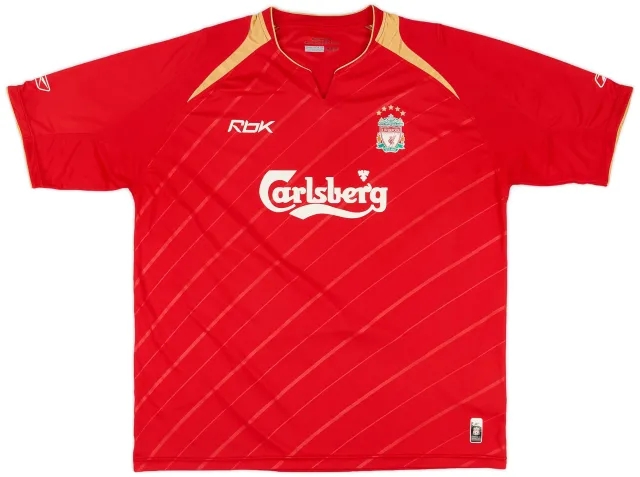 Reebok 2005-06 Liverpool CL Home Shirt - 7/10 - (XL)