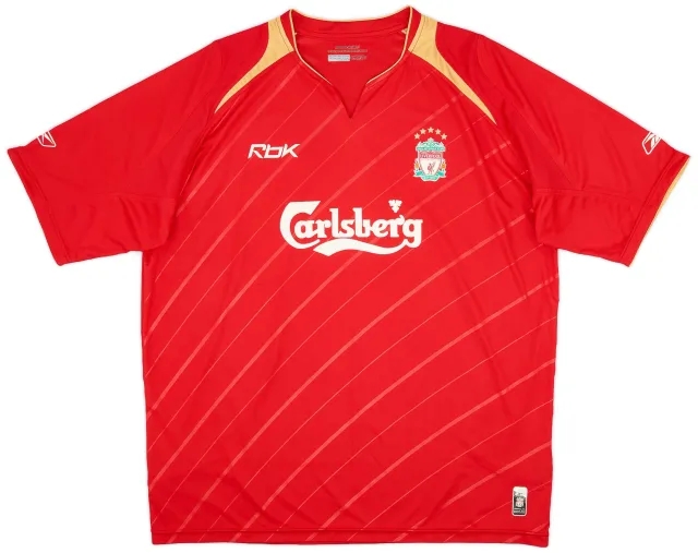 Reebok 2005-06 Liverpool CL Home Shirt - 7/10 - (XL)