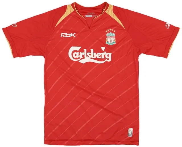 Reebok 2005-06 Liverpool CL Home Shirt - 7/10 - (S)
