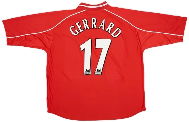 Reebok 2000-02 Liverpool Home Shirt Gerrard #17 - 9/10 - (XXL)