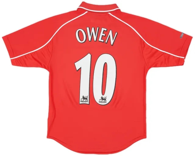 Reebok 2000-02 Liverpool Home Shirt Owen #10 - 6/10 - (XL.Boys)