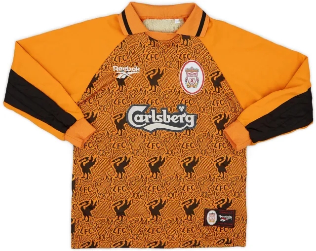 Reebok 1996-97 Liverpool GK Shirt - 8/10 - (L.Boys)