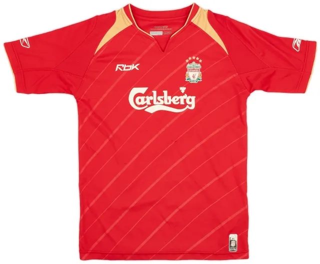 Reebok 2005-06 Liverpool CL Home Shirt - 7/10 - (L.Boys)