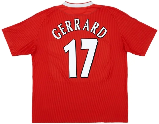 Reebok 2002-04 Liverpool Home Shirt Gerrard #17 - 5/10 - (L)