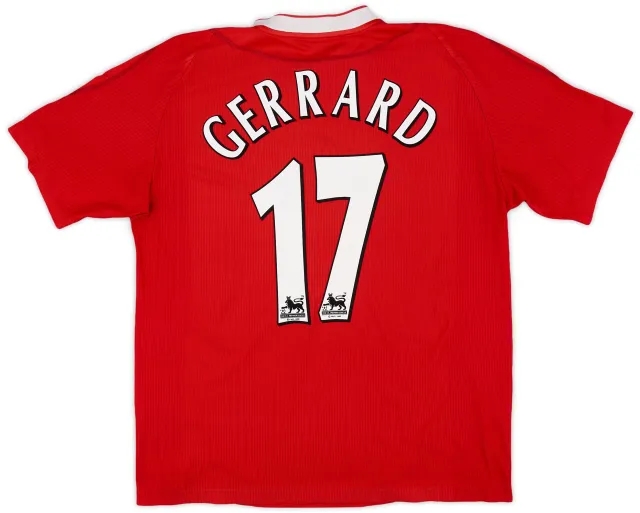 Reebok 2002-04 Liverpool Home Shirt Gerrard #17 - 7/10 - (XL)
