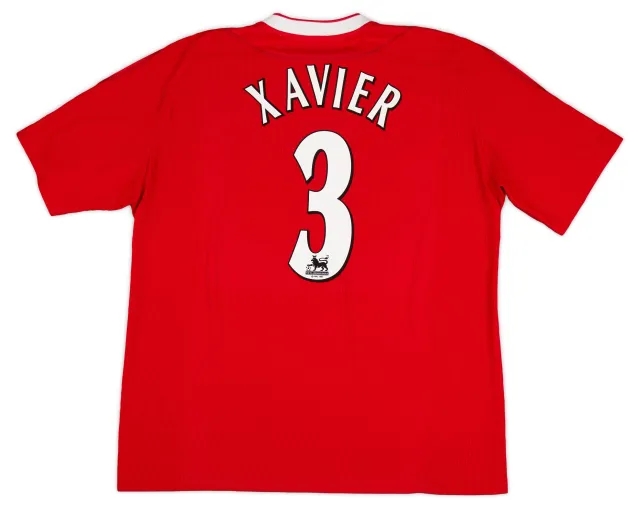 Reebok 2002-04 Liverpool Home Shirt Xavier #3 - 6/10 - (XL)