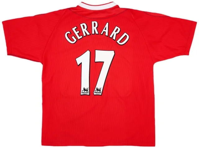 Reebok 2002-04 Liverpool Home Shirt Gerrard #17 - 7/10 - (XL)