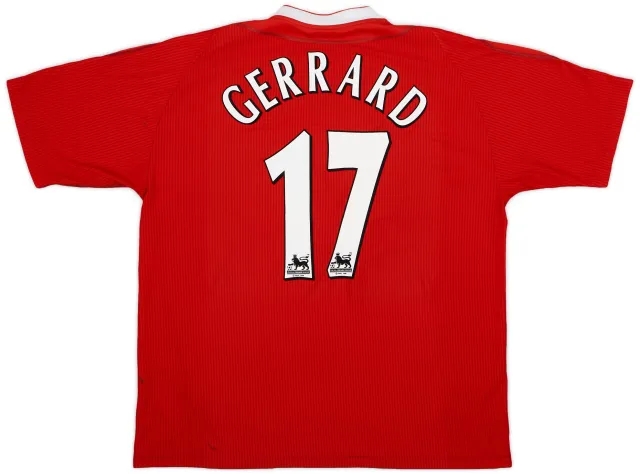 Reebok 2002-04 Liverpool Home Shirt Gerrard #17 - 7/10 - (XL)