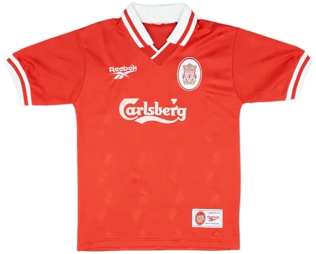 Reebok 1996-98 Liverpool Home Shirt - 7/10 - (Y)
