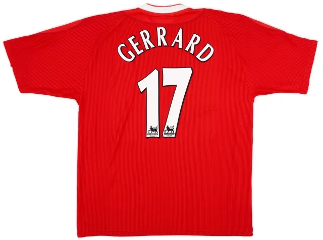 Reebok 2002-04 Liverpool Home Shirt Gerrard #17 - 7/10 - (XL)