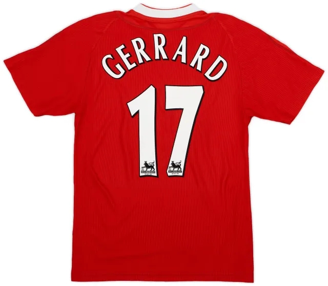 Reebok 2002-04 Liverpool Home Shirt Gerrard #17 - 7/10 - (S)