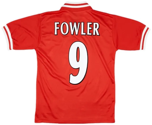 Reebok 1996-98 Liverpool Home Shirt Fowler #9 - 9/10 - (Y)