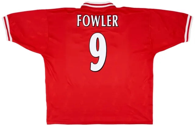 Reebok 1996-98 Liverpool Home Shirt Fowler #9 - 8/10 - (XXL)