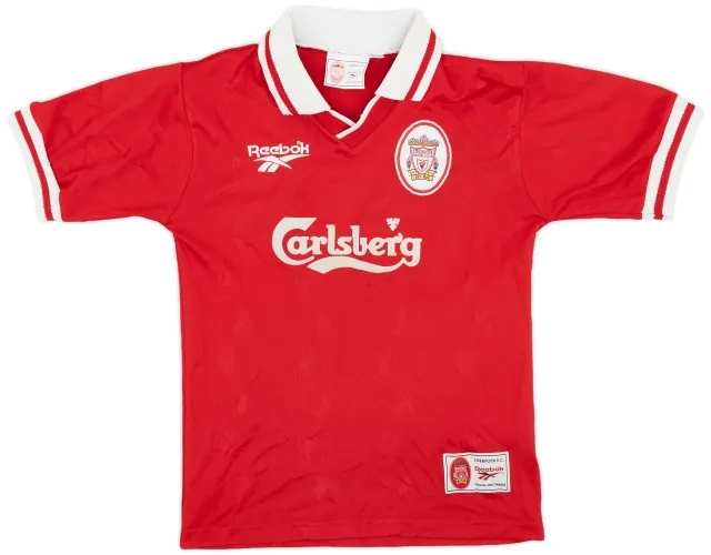Reebok 1996-98 Liverpool Home Shirt - 8/10 - (L.Boys)