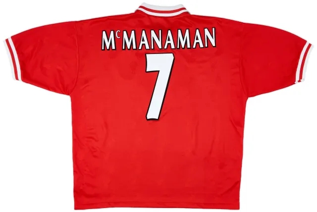 Reebok 1996-98 Liverpool Home Shirt McManaman #7 - 9/10 - (XL)