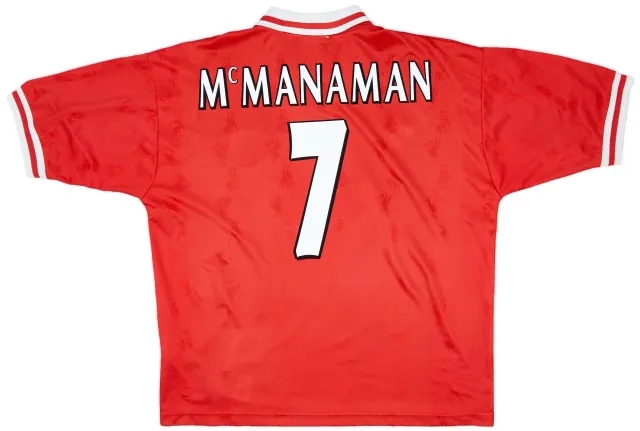 Reebok 1996-98 Liverpool Home Shirt McManaman #7 - 8/10 - (XL)