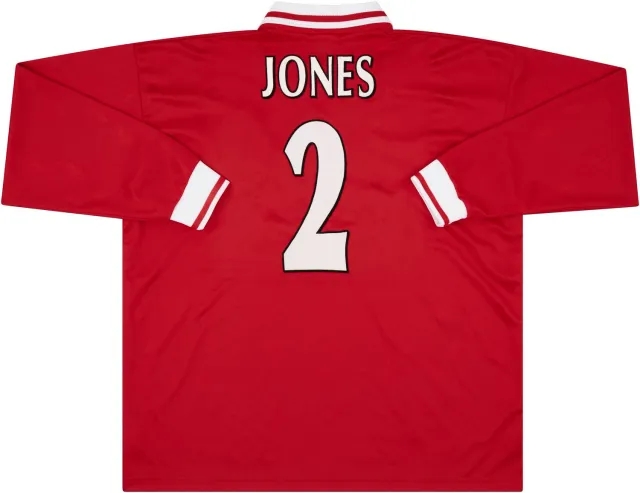 Reebok 1997-98 Liverpool Match Issue UEFA Cup Home L/S Shirt Jones #2