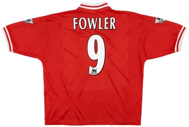 Reebok 1996-98 Liverpool Home Shirt Fowler #9 - 7/10 - (XXL)