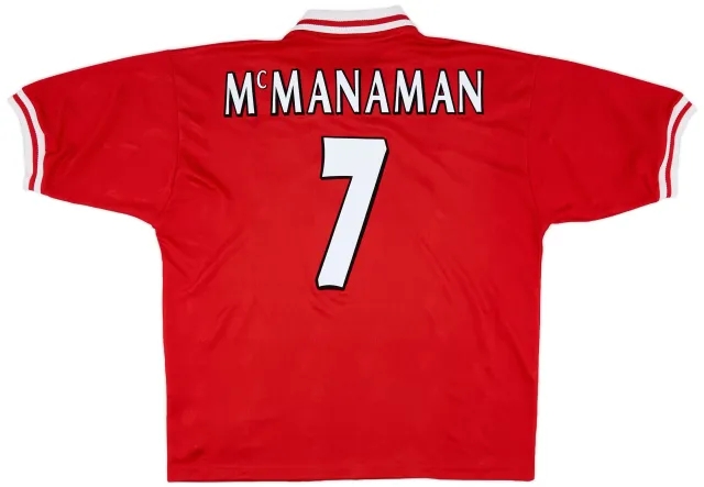 Reebok 1996-98 Liverpool Home Shirt McManaman #7 - 8/10 - (XL)