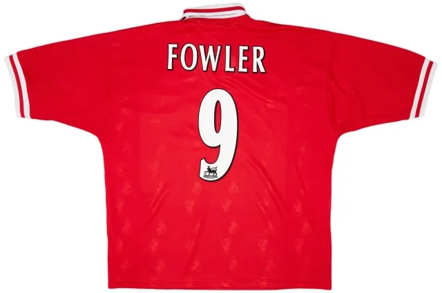 Reebok 1996-98 Liverpool Home Shirt Fowler #9 - 6/10 - (XL)