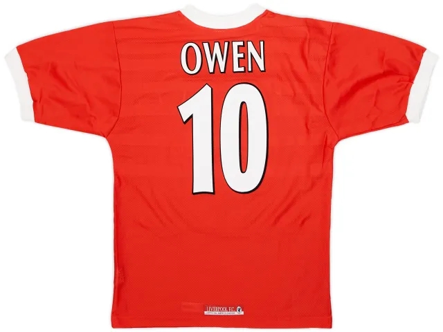 Reebok 1998-00 Liverpool Home Shirt Owen #10 - 9/10 - (S)
