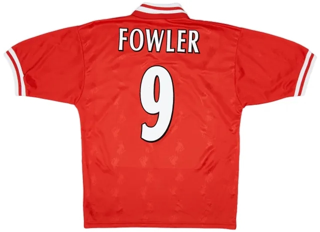 Reebok 1996-98 Liverpool Home Shirt Fowler #9 - 6/10 - (M)