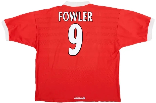 Reebok 1998-00 Liverpool Home Shirt Fowler #9 - 8/10 - (XXL)