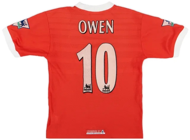 Reebok 1998-00 Liverpool Home Shirt Owen #10 - 8/10 - (M.Boys)