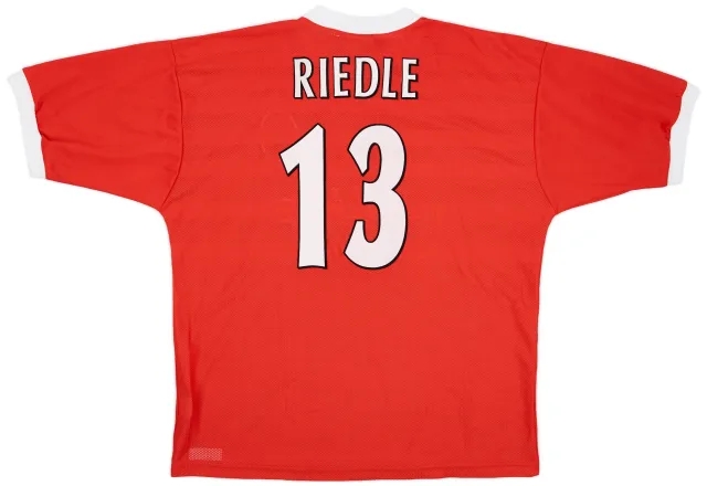 Reebok 1998-99 Liverpool Match Issue UEFA Cup Home Shirt Riedle #13