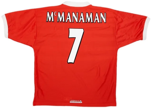Reebok 1998-00 Liverpool Home Shirt McManaman #7 - 8/10 - (XL)