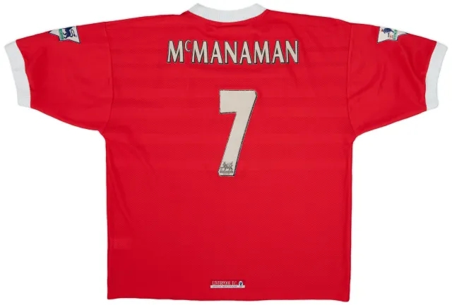 Reebok 1998-00 Liverpool Home Shirt McManaman #7 - 7/10 - (XL)
