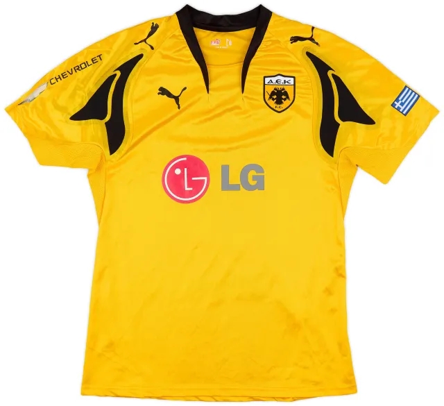 Puma 2007-08 AEK Athens Home Shirt - 8/10 - (L)