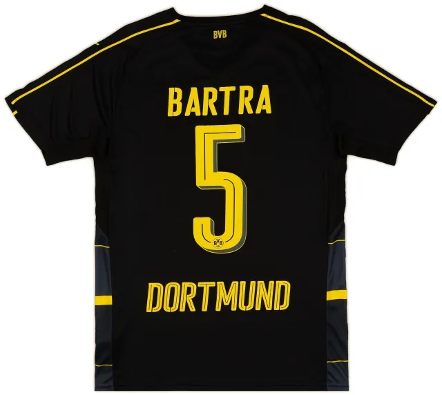 Puma 2016-17 Borussia Dortmund Away Shirt Bartra #5 - As New - (M)