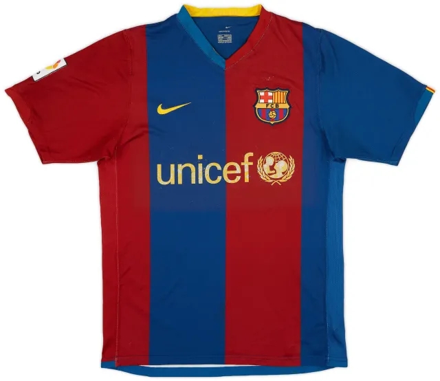 Nike 2006-07 Barcelona Home Shirt - 4/10 - (S)