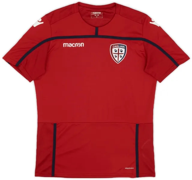 2018-19 Cagliari Macron Training Shirt - 9/10 - (XL.Boys)