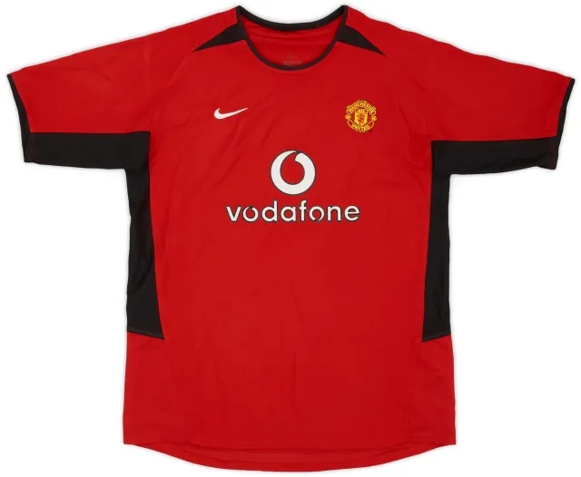 Nike 2002-04 Manchester United Home Shirt - 9/10 - (XL.Boys)