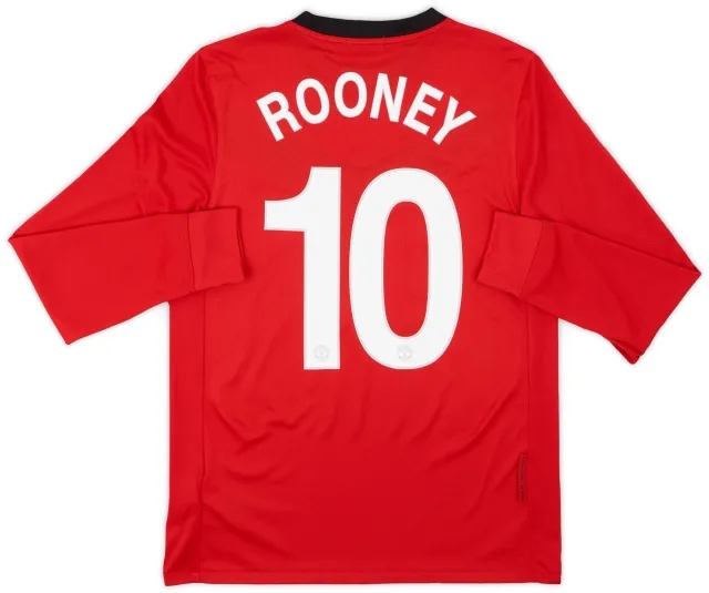 Nike 2009-10 Manchester United Home L/S Shirt Rooney #10 - 10/10 - (S)