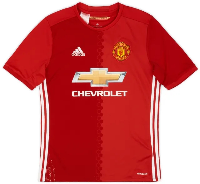 adidas 2016-17 Manchester United Home Shirt - 5/10 - (XL.Boys)