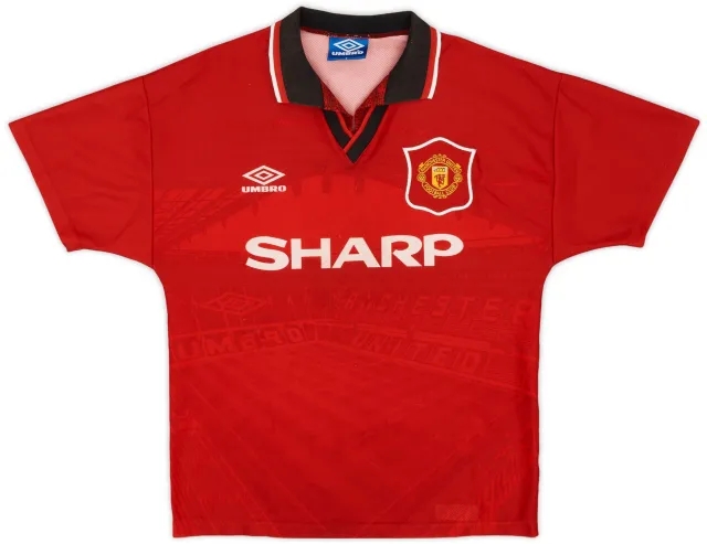 Umbro 1994-96 Manchester United Home Shirt - 8/10 - (Y)
