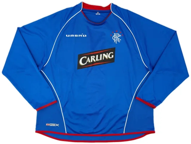 Umbro 2005-06 Rangers Home L/S Shirt - 5/10 - (XXL)