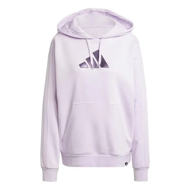 adidas  Holiday Graphic 3-Stripes Oversized Hoodie  women's Sweatshirt in Purple
