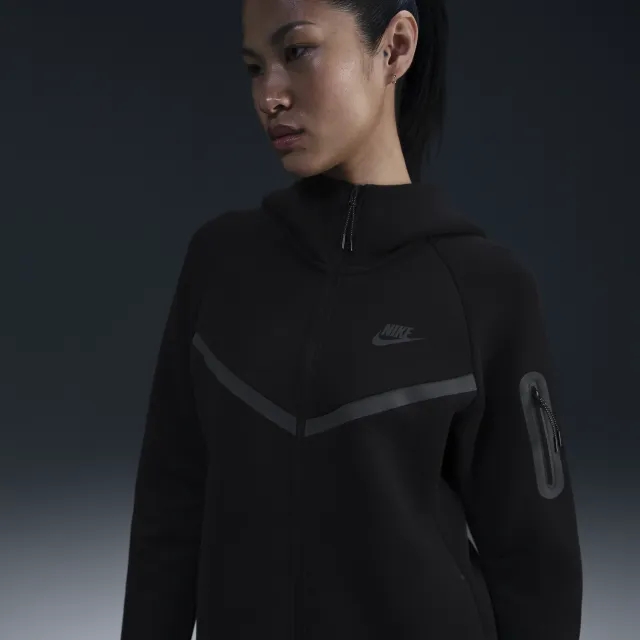 Nike Hoodie Tech Fleece Fz Windrunner - ['Black']